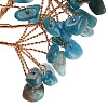 Natural Apatite Chips Tree of Life Decorations DJEW-C016-02G-2