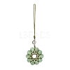 Cat Eye Flower Pendant Decorations HJEW-TA00419-04-1