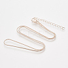 Brass Round Snake Chain Necklace Making MAK-T006-11A-RG-1