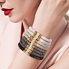 10Pcs 10 Style Handmade Polymer Clay Heishi Beaded Stretch Bracelets Set with Heart BJEW-SW00036-05-7