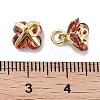 Brass Micro Pave Cubic Zirconia Charms KK-C051-14G-04-3