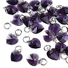 Faceted Transparent Glass Charms GLAA-T024-04-2