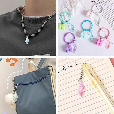20Pcs 4 Colors Acrylic Pendants SACR-CJ0001-40-1