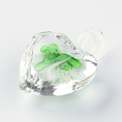 Handmade Luminous Lampwork Pendants X-LAMP-R136-04-1