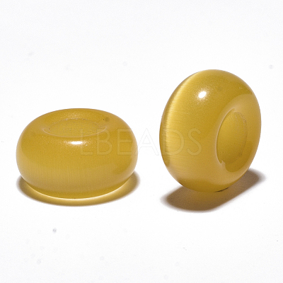 Cat Eye European Beads G-S359-071F-1