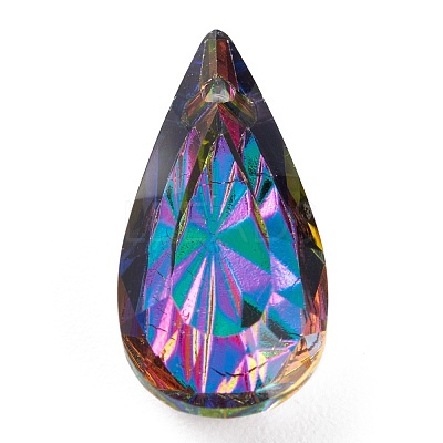 Embossed Glass Rhinestone Pendants GLAA-J101-06B-001VO-1