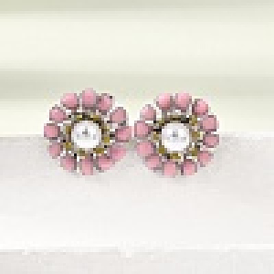 Brass Enamel Stud Earrings KK-CBA8324-27P-01-1