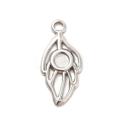 Non-Tarnish 304 Stainless Steel Pendant Cabochon Settings STAS-F282-13MC-1