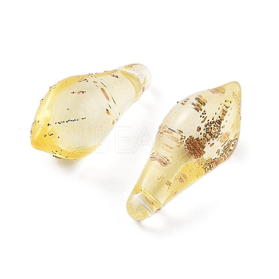 Handmade Gold Sand Lampwork Beads LAMP-M024-01B-1