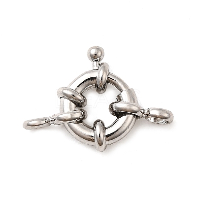 Brass Spring Ring Clasps KK-D407-01P-B-1