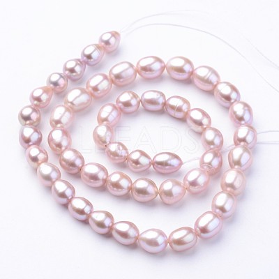Natural Cultured Freshwater Pearl Beads Strands PEAR-Q003-7mm-01-1