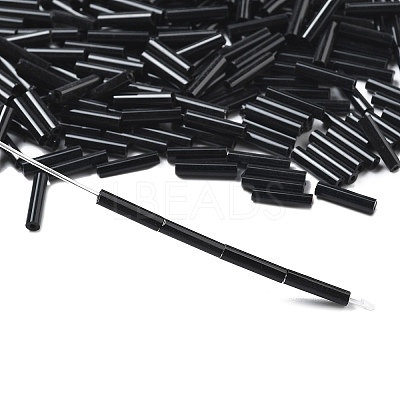 Opaque Glass Bugle Beads SEED-R028-2x9-C01-1