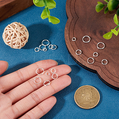 20Pcs 5 Styles 925 Sterling Silver Split Rings STER-TA0001-49-1