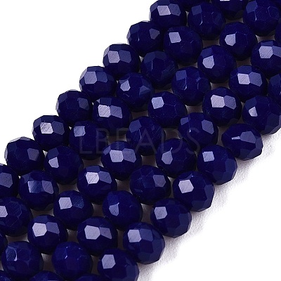 Opaque Solid Color Imitation Jade Glass Beads Strands EGLA-A044-P4mm-D07-1