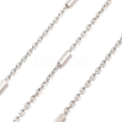 Rhodium Plated 925 Sterling Silver Satellite Chains STER-P064-01P-1