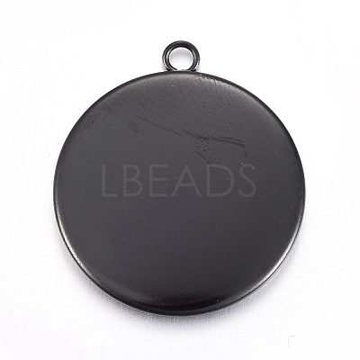 Stainless Steel Pendant Cabochon Settings STAS-L211-03E-B-1