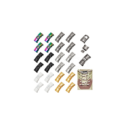 24Pcs 6 Colors Alloy Shoelaces Buckle Lock FIND-NB0005-17-1