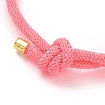 Adjustable Nylon Round Milan Cord Slider Bracelet Making FB-H001-01G-07-1