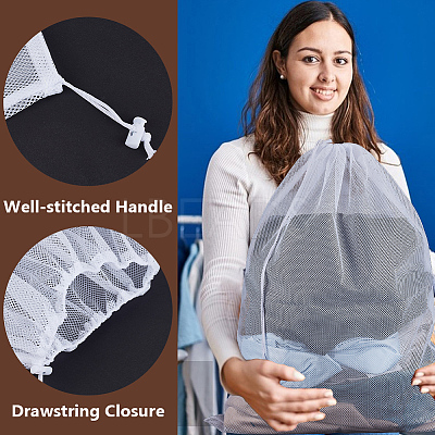 Rectangle Polyester Drawstring Bags for Curtain and Clothing Storage ABAG-WH0070-06A-1