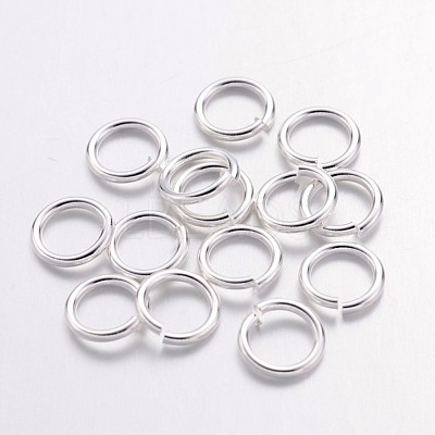 Silver Color Plated Brass Open Jump Rings X-JRC7MM-S-1