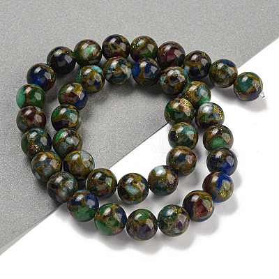 Synthetic Gold Clinquant Stone Beads Strands G-P549-A01-02B-1