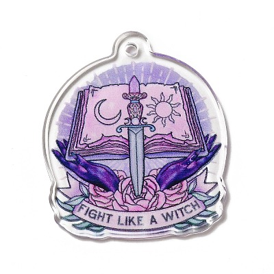 Halloween Printed Acrylic Pendants MACR-G059-04H-1