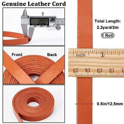2M Flat Leather Cord LC-WH0007-07B-03-1