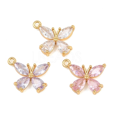 Brass Pave Cubic Zirconia Pendants CU-CBA7392-11G-1