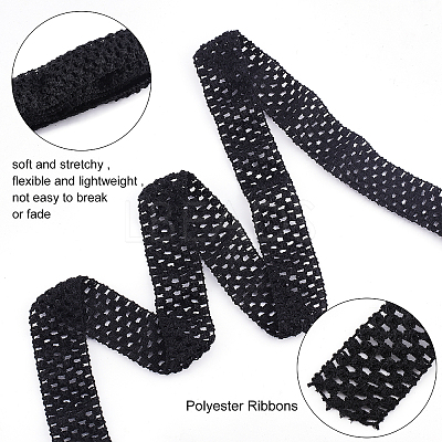 10m 2 Style Elastic Polyester Baby Headbands OHAR-GF0001-06B-1
