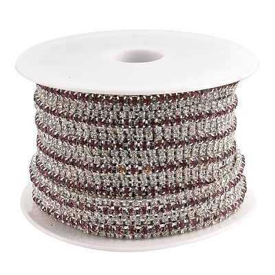 Brass Rhinestone Strass Chains CHC-T006-01G-1