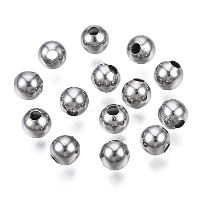 Round 304 Stainless Steel Beads STAS-TAC0004-5mm-P-1