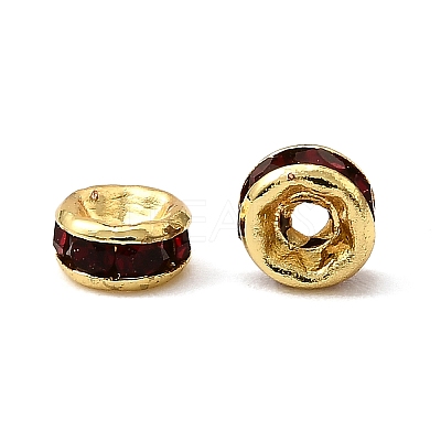 Brass Grade A Rhinestone Spacer Beads RSB034NF-09G-1