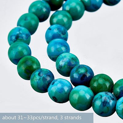 3 Strands Natural Chrysocolla Beads Strands G-OC0002-43-1
