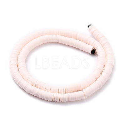 Flat Round Handmade Polymer Clay Beads CLAY-R067-6.0mm-16-1