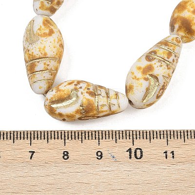 Czech Pressed Glass Beads GLAA-I061-49B-1
