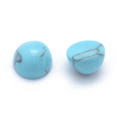 Synthetic Turquoise Cabochons G-P393-R13-4mm-1