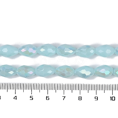 Opaque Solid Color Electroplate Glass Beads Strands LS-EGLA-N013-P10mm-B11-1
