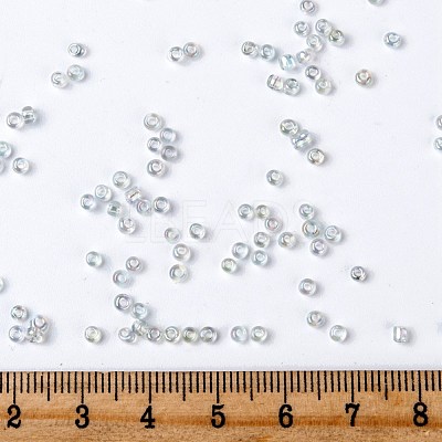 Round Transparent Colors Rainbow Glass Seed Beads X-SEED-A007-2mm-161-1
