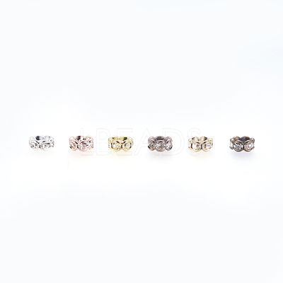 Brass Rhinestone Spacer Beads RB-JP0002-10-NF-1