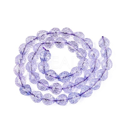 Crackle Transparent Glass Beads Strands GLAA-N068-04A-07-1