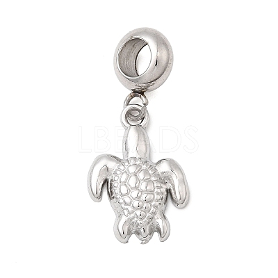 304 Stainless Steel Sea Animal European Dangle Charms STAS-D153-04A-P-1