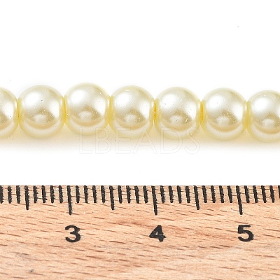 Baking Paint Pearlized Glass Pearl Round Bead Strands HY-Q003-6mm-21-1