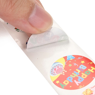 Birthday Themed Pattern Self-Adhesive Stickers DIY-E023-08D-1