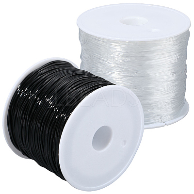 2Rolls 2 Colors Round Crystal Elastic Stretch Thread EW-PA0001-01A-1