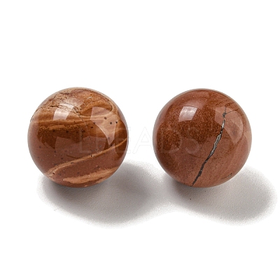 Natural Red Jasper Round Ball Figurines Statues for Home Office Desktop Decoration G-P532-02A-09-1