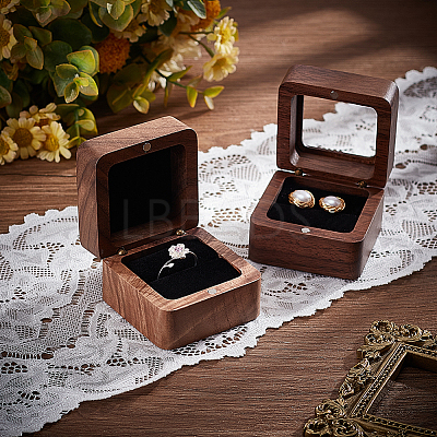 Square Wood Ring Storage Boxes CON-WH0087-52A-1