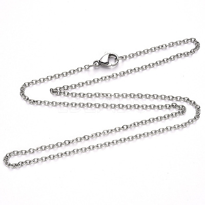 Non-Tarnish 304 Stainless Steel Cable Chain Necklace NJEW-S420-007A-P-1