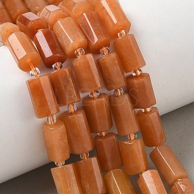 Natural Red Aventurine Beads Strands GG-CBA6A1F-A01-8X12MM-1