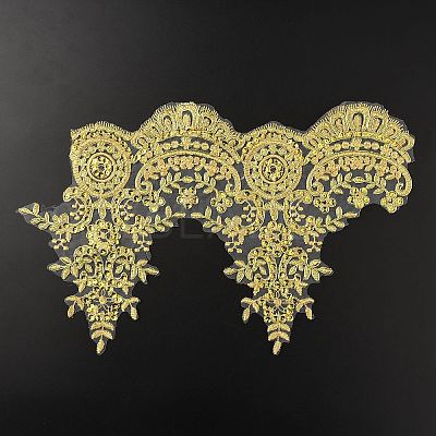 Sparkle Embroidery Flower Polyester Lace Trim OCOR-GF0002-44B-1