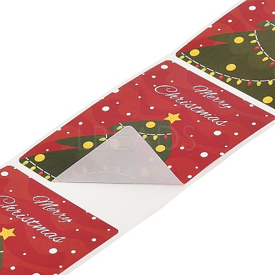 200Pcs Christmas Theme Paper Self-Adhesive Stickers DIY-M070-02J-1